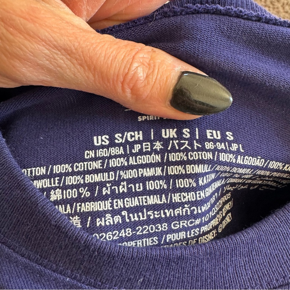 Disney World Spirit Jersey Purple Dolman Sweatshiet Crew Neck Oversized Cotton S - Picture 6 of 10